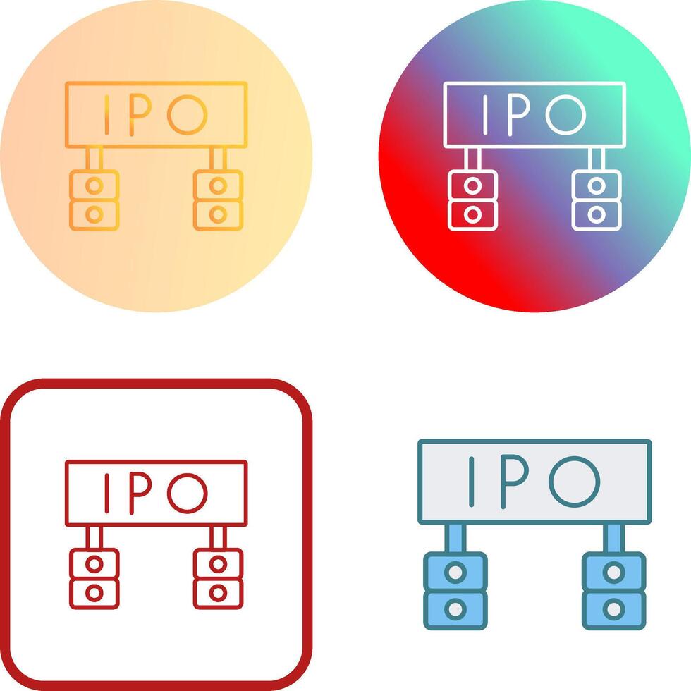 Ipo Icon Design vector