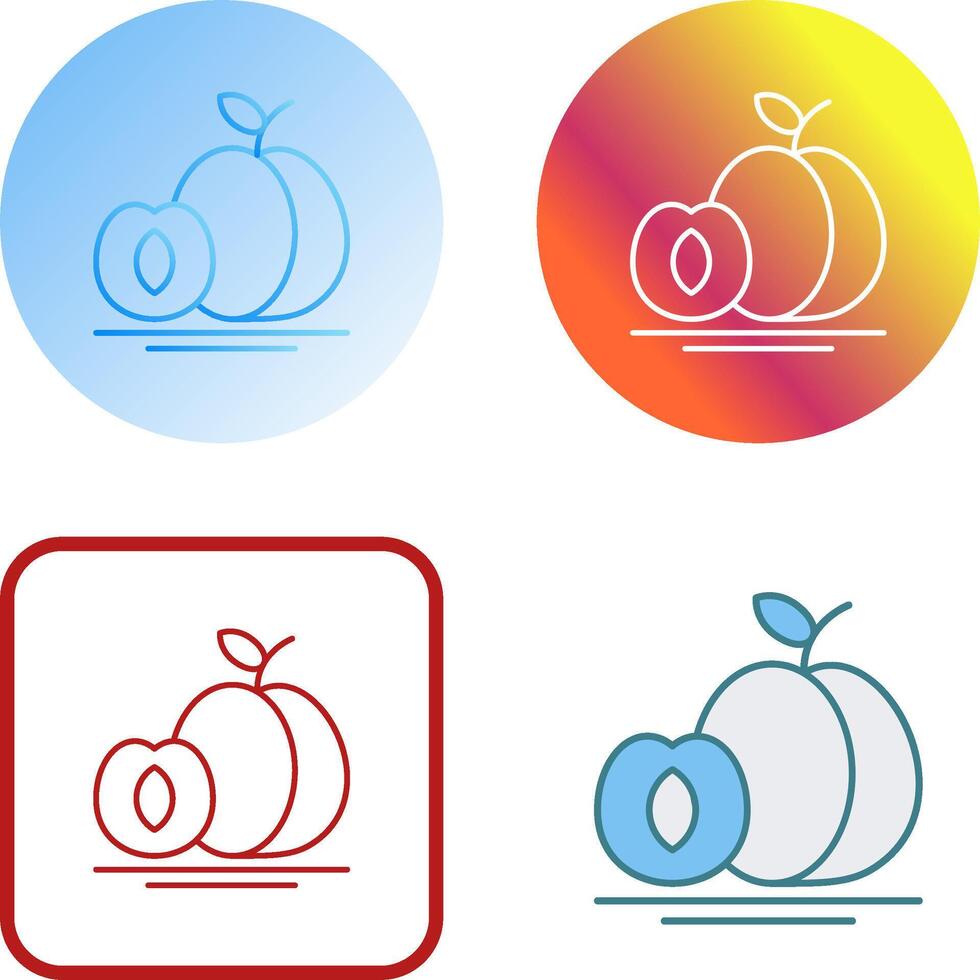 Apricot Icon Design vector