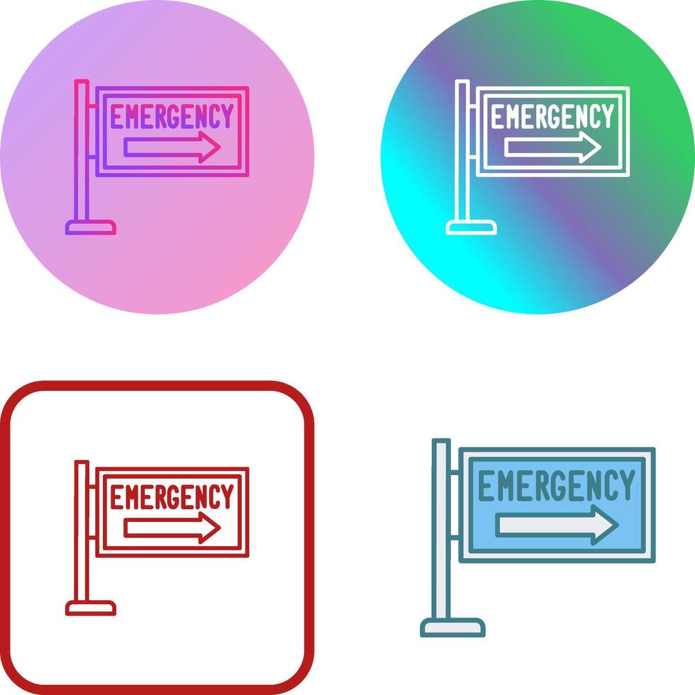 Emergency Sign Icon Design vector