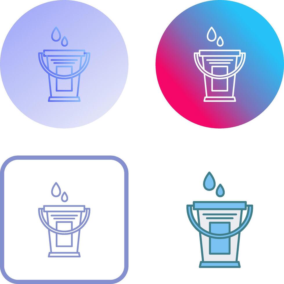 Water Bucket Icon Design vector