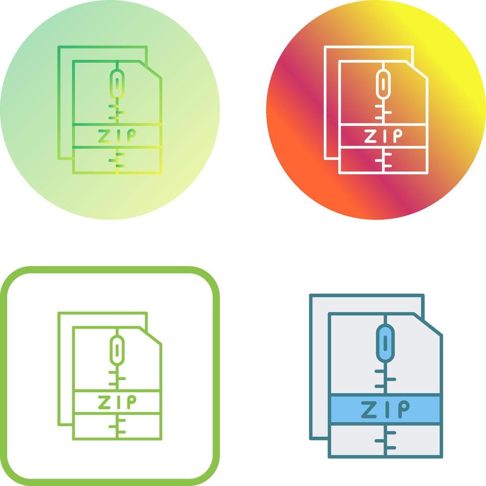Zip File Icon Design vector