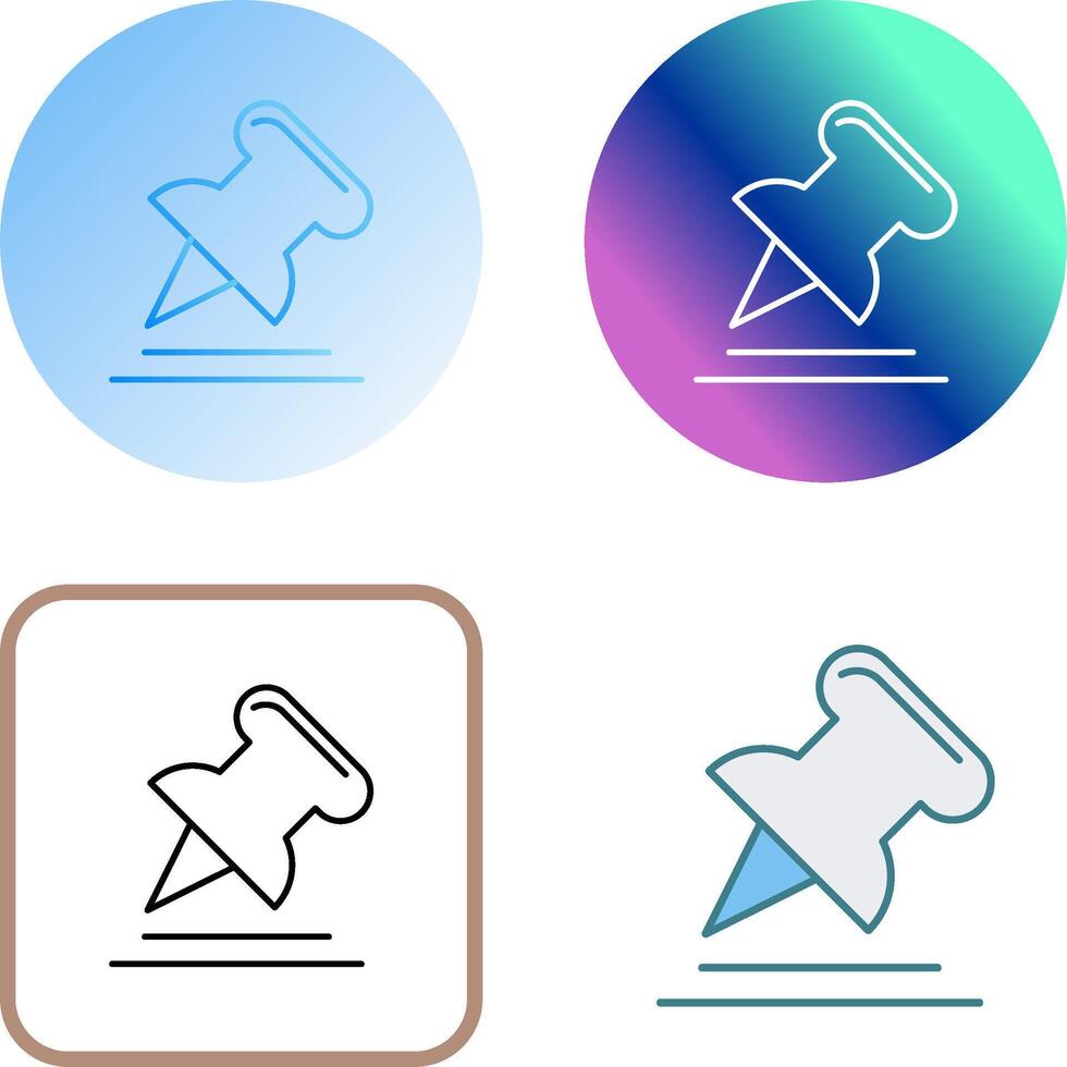 Pin Icon Design vector