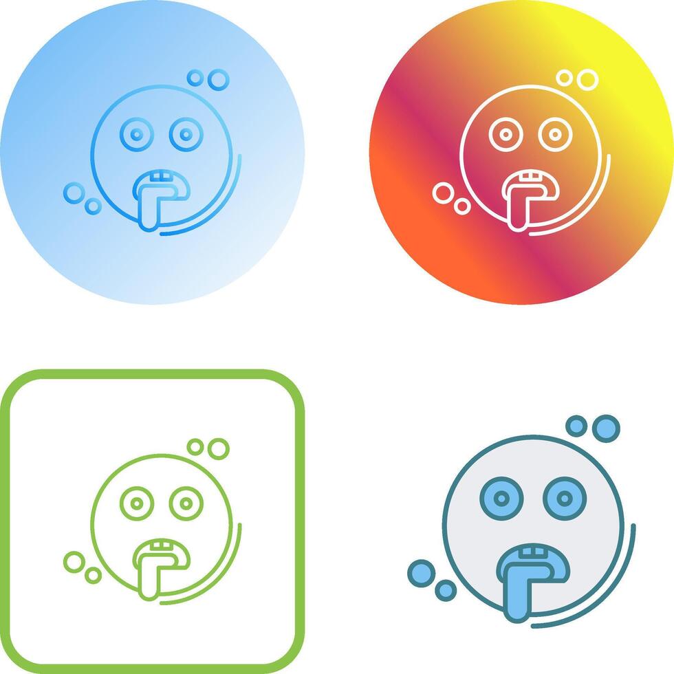 Drooling Icon Design vector