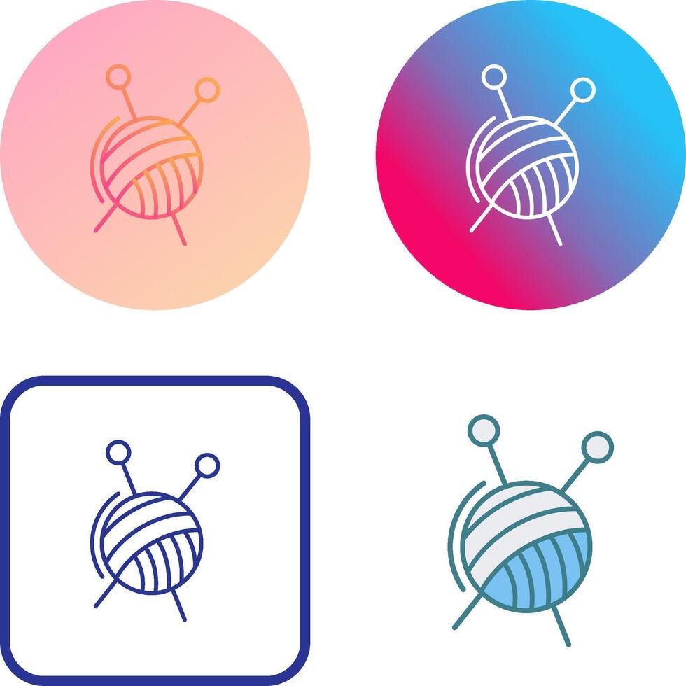 Knitting Icon Design vector