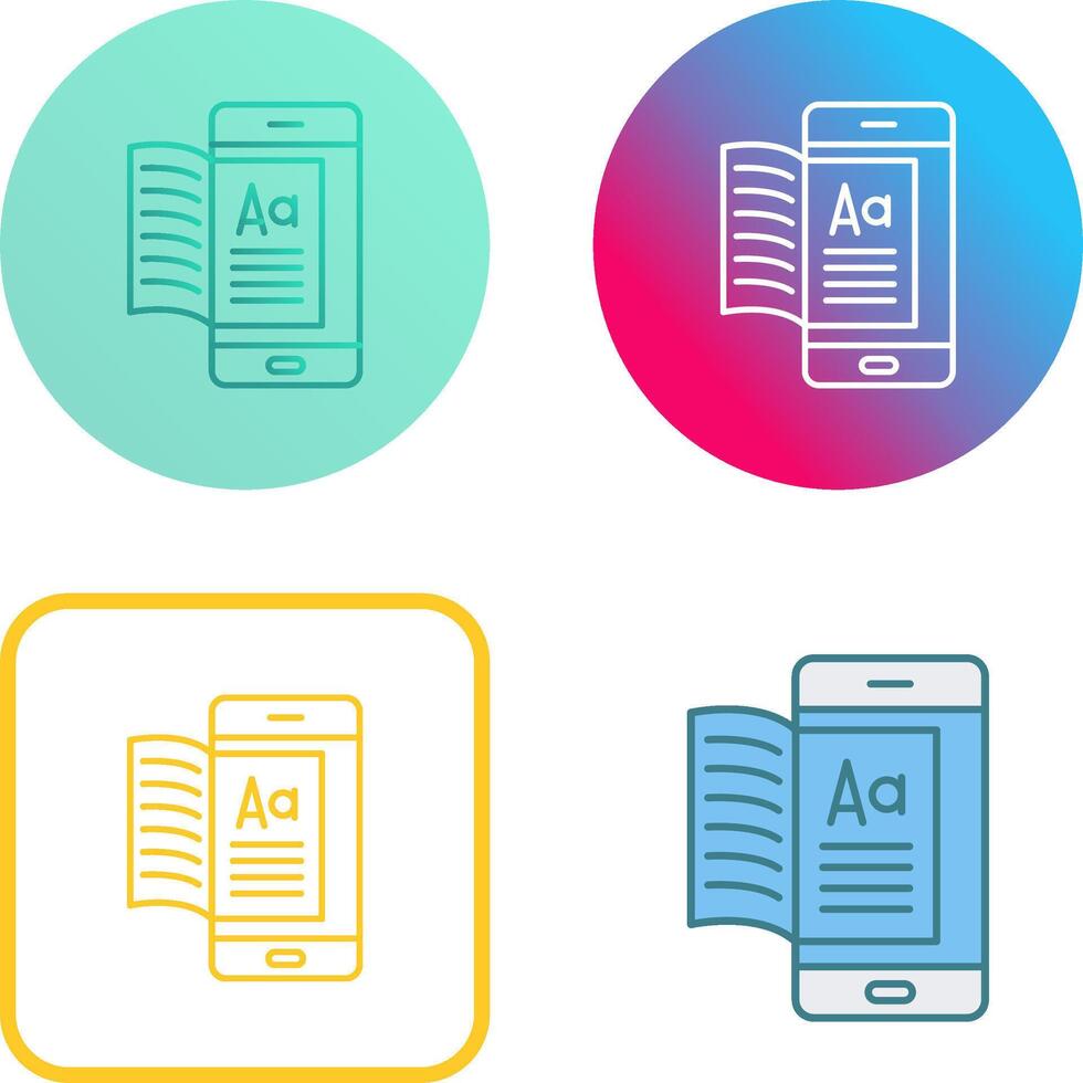 Ebook Icon Design vector