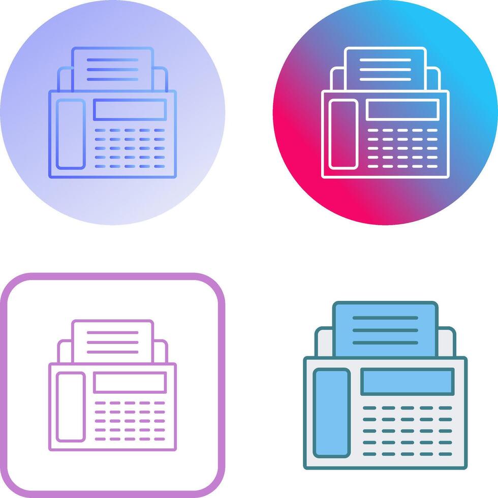 Fax Machine Icon Design vector