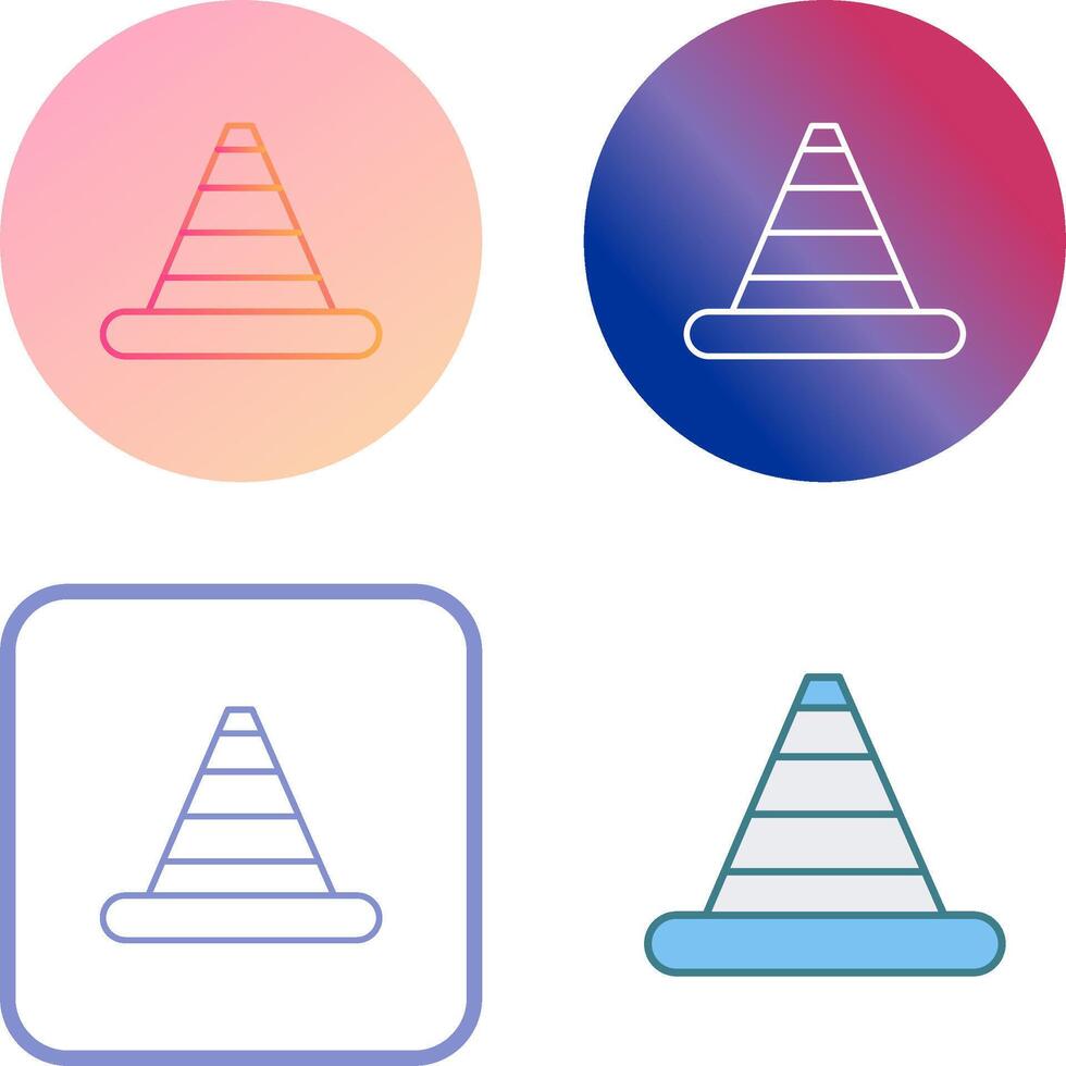 Traffic Cone Icon Design vector