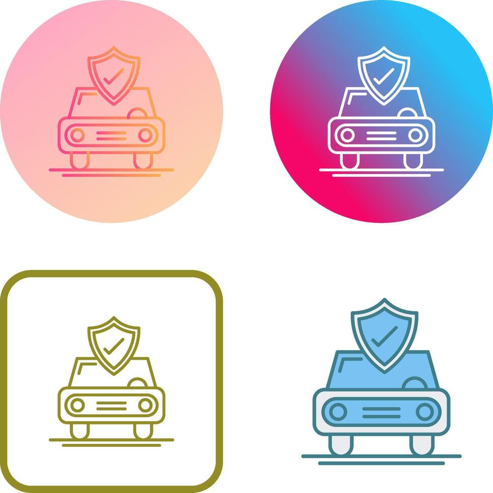 Car Protection Icon Design vector