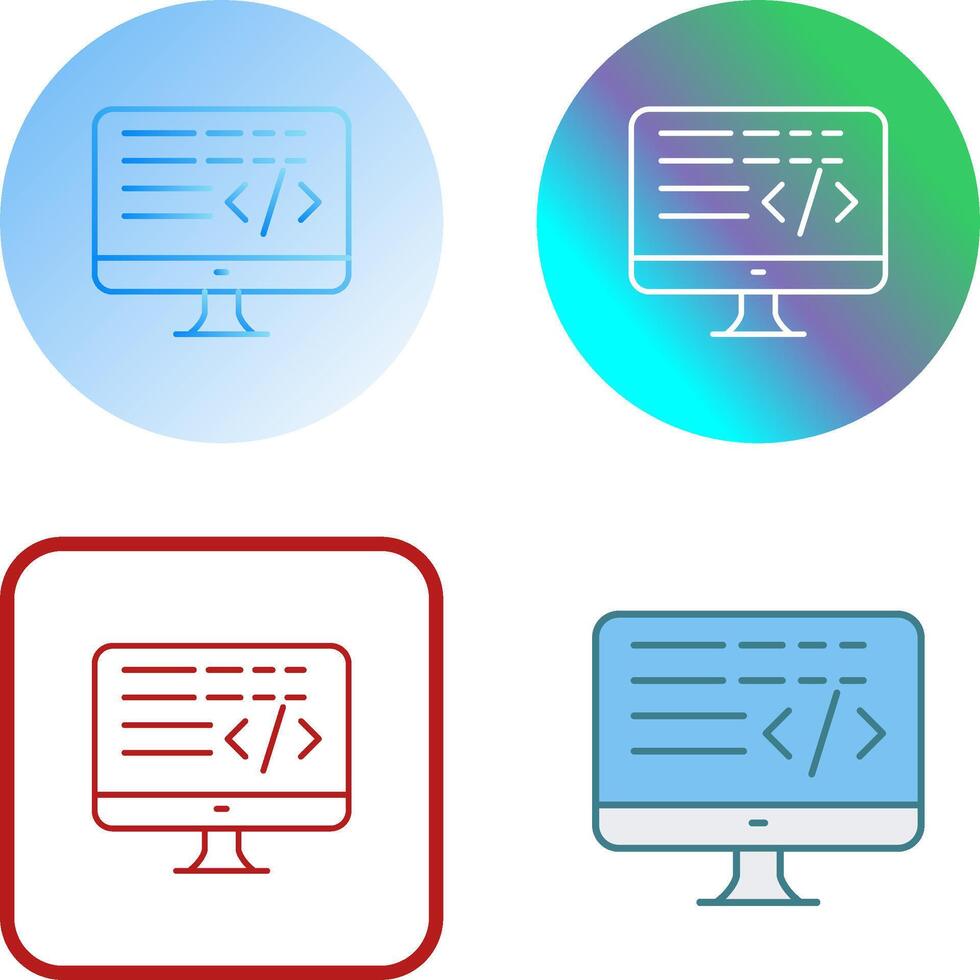 Coding Icon Design vector