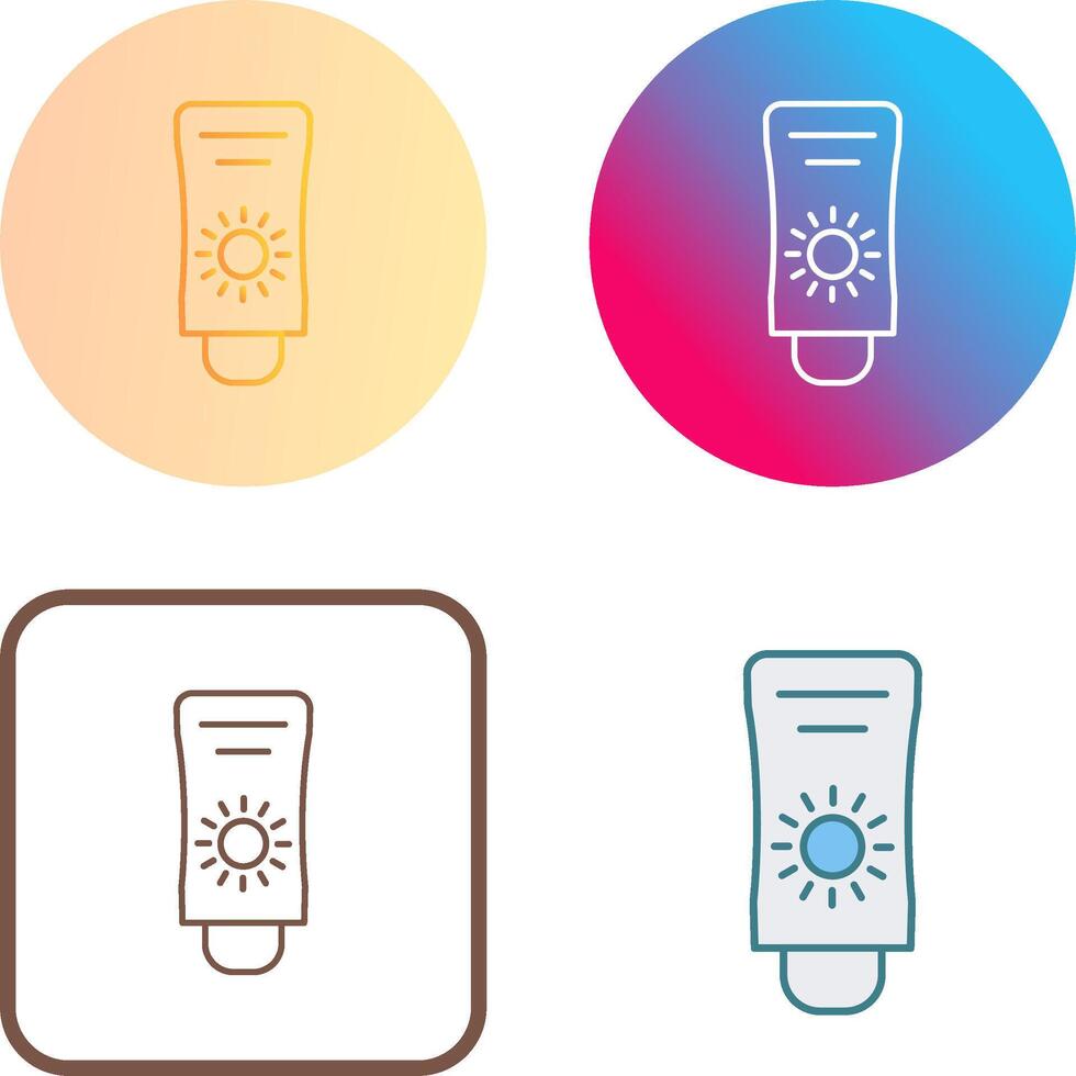 Sun Cream Icon Design vector