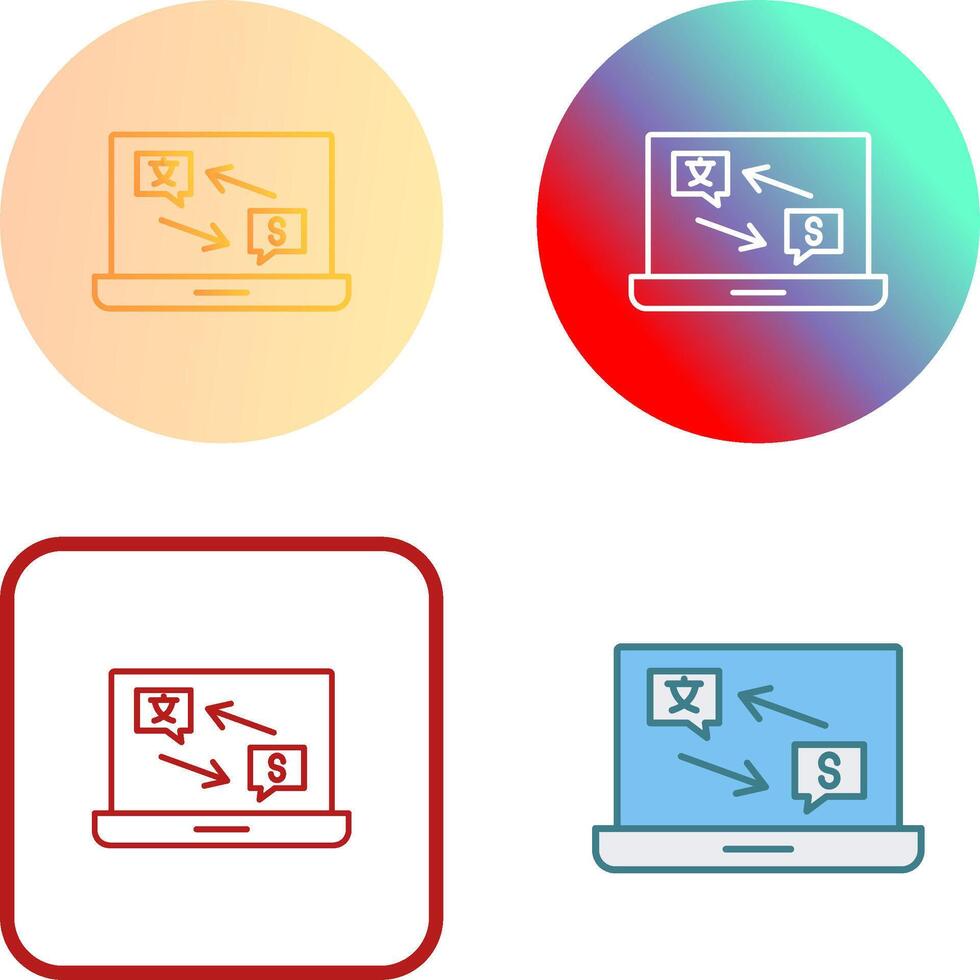 Translator Icon Design vector