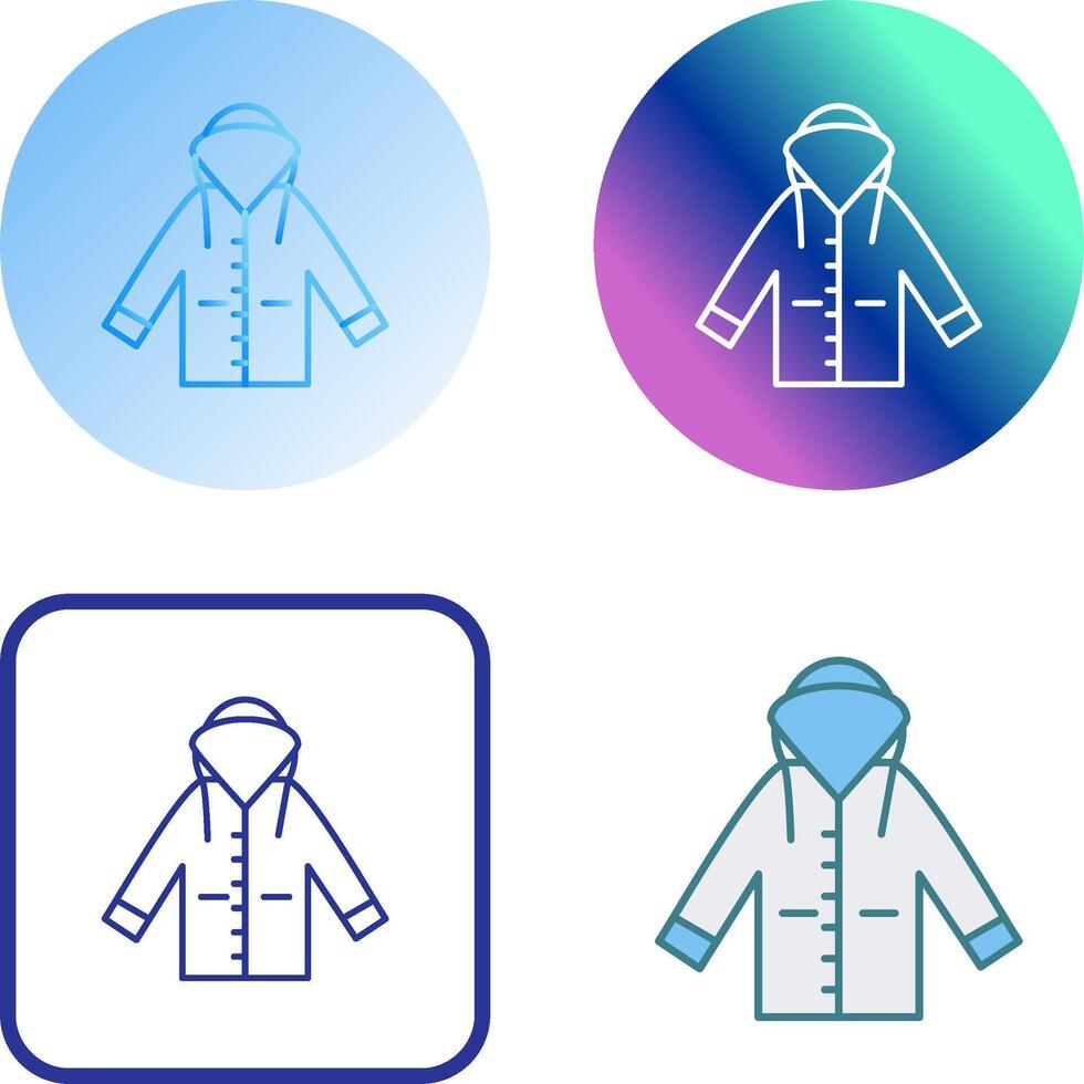 Raincoat Icon Design vector