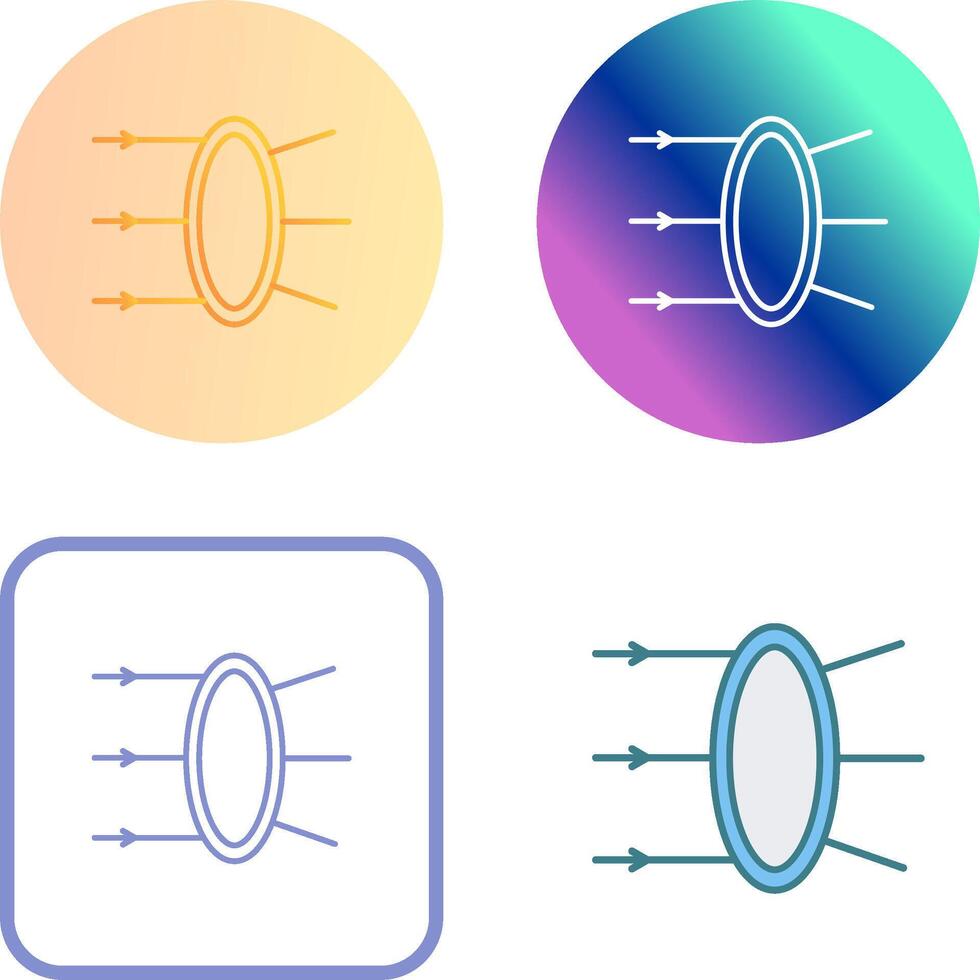 Refraction Icon Design vector
