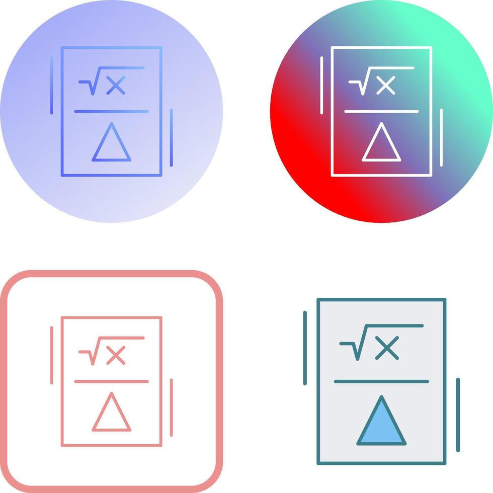 Formula Icon Design vector