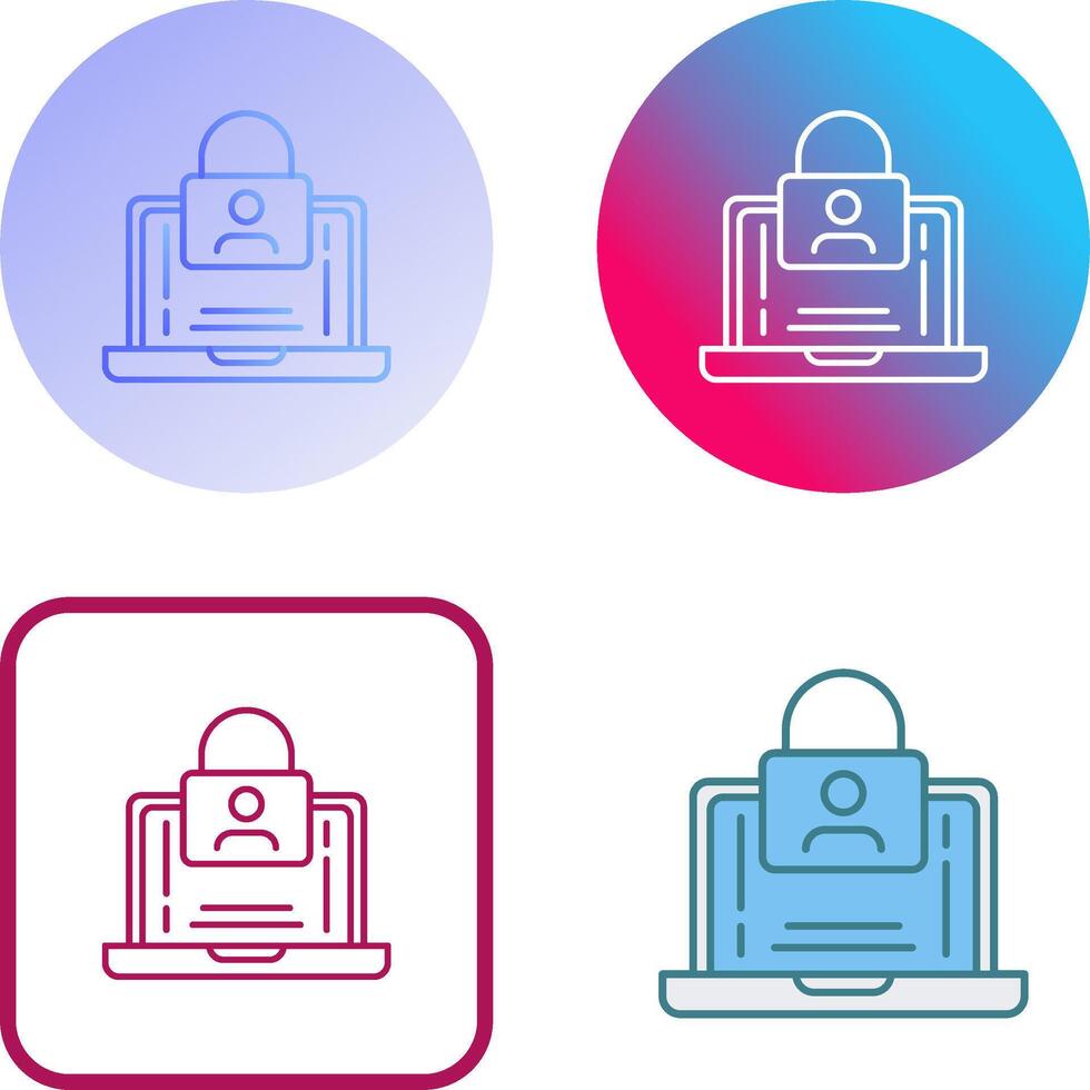 Authentication Icon Design vector