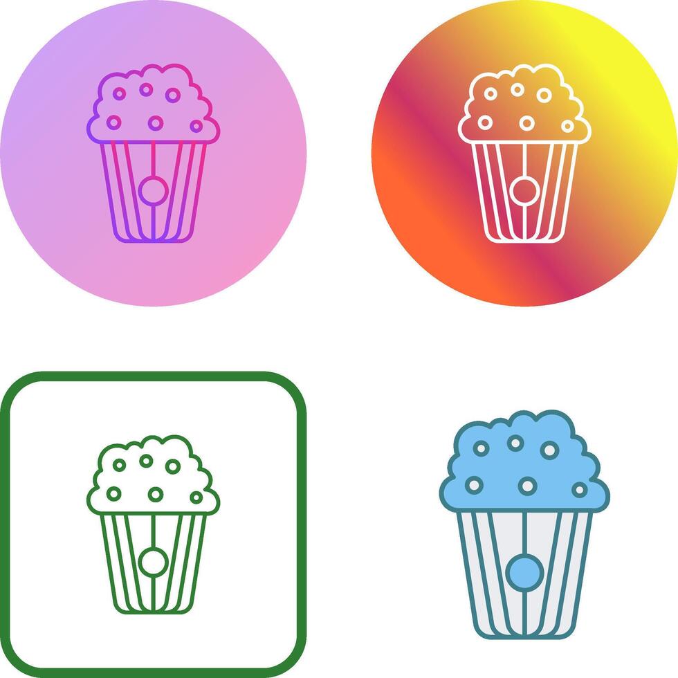 Pop corn Icon Design vector