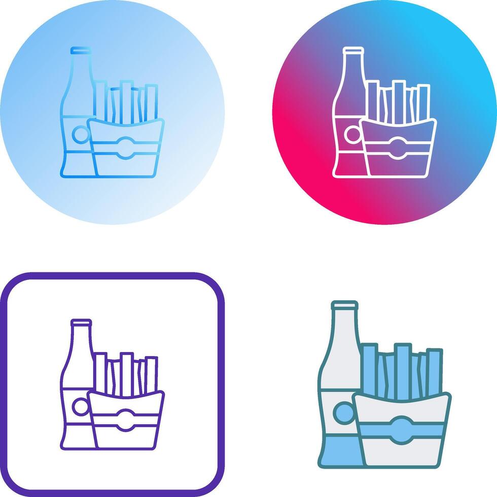 French Fries Icon Design vector