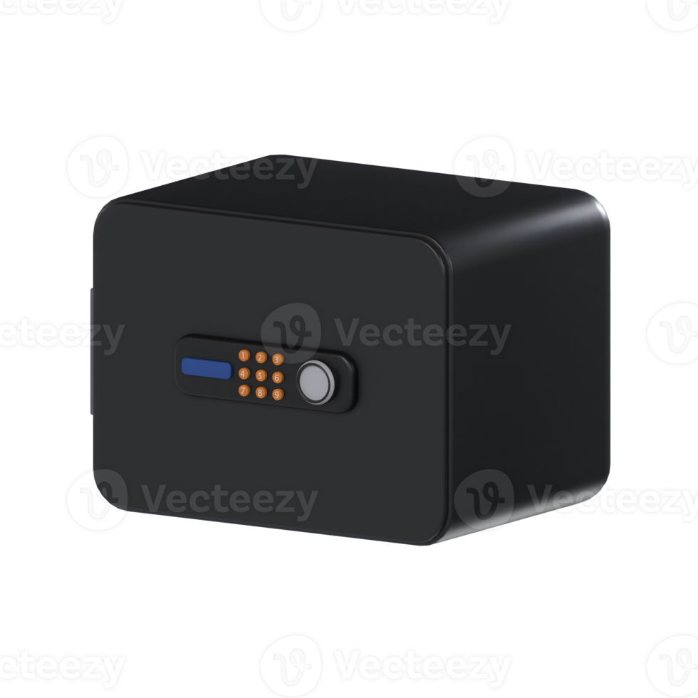Safe Box Biometric 3D illustration Icon Smart Home with Transparent Background png