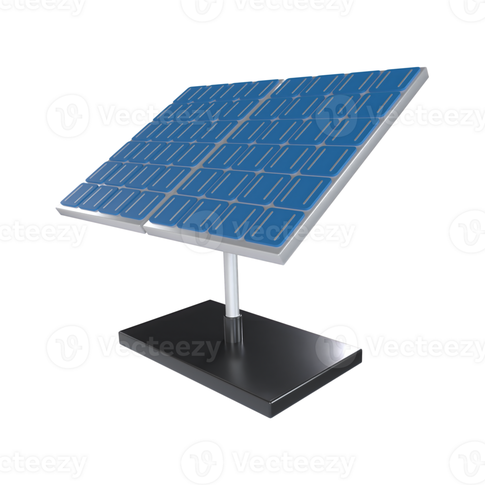 Solar Panel 3D illustration Icon Smart Home with Transparent Background png