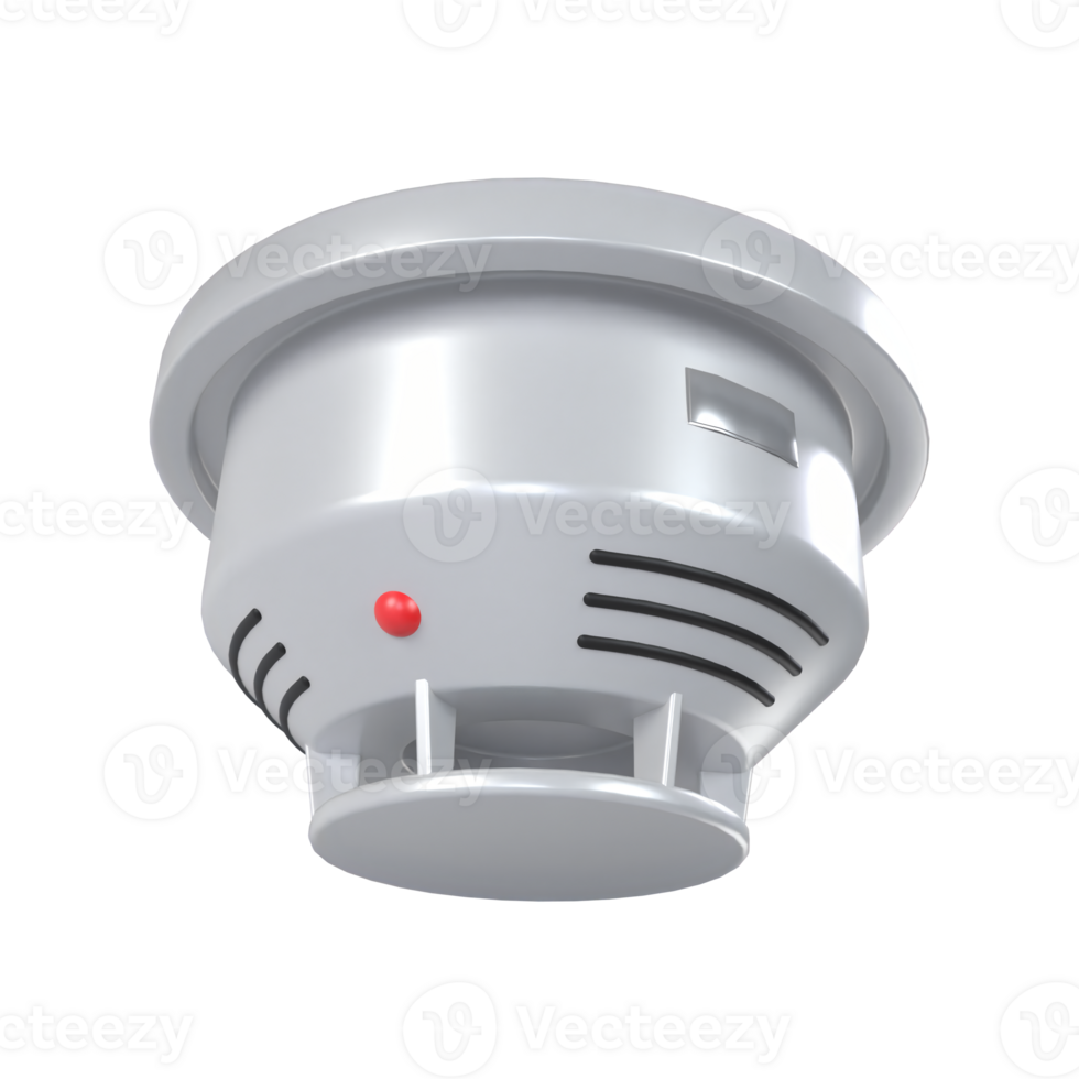 Smoke Detector 3D illustration Icon Smart Home with Transparent Background png