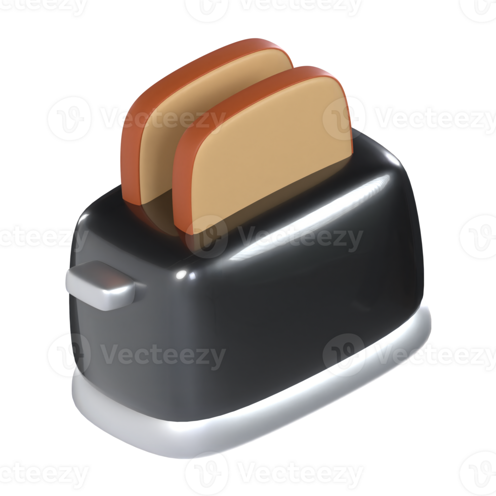 Toaster 3D illustration Icon Smart Home with Transparent Background png
