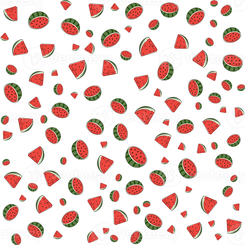 Watermelon texture background. Transparent background. png