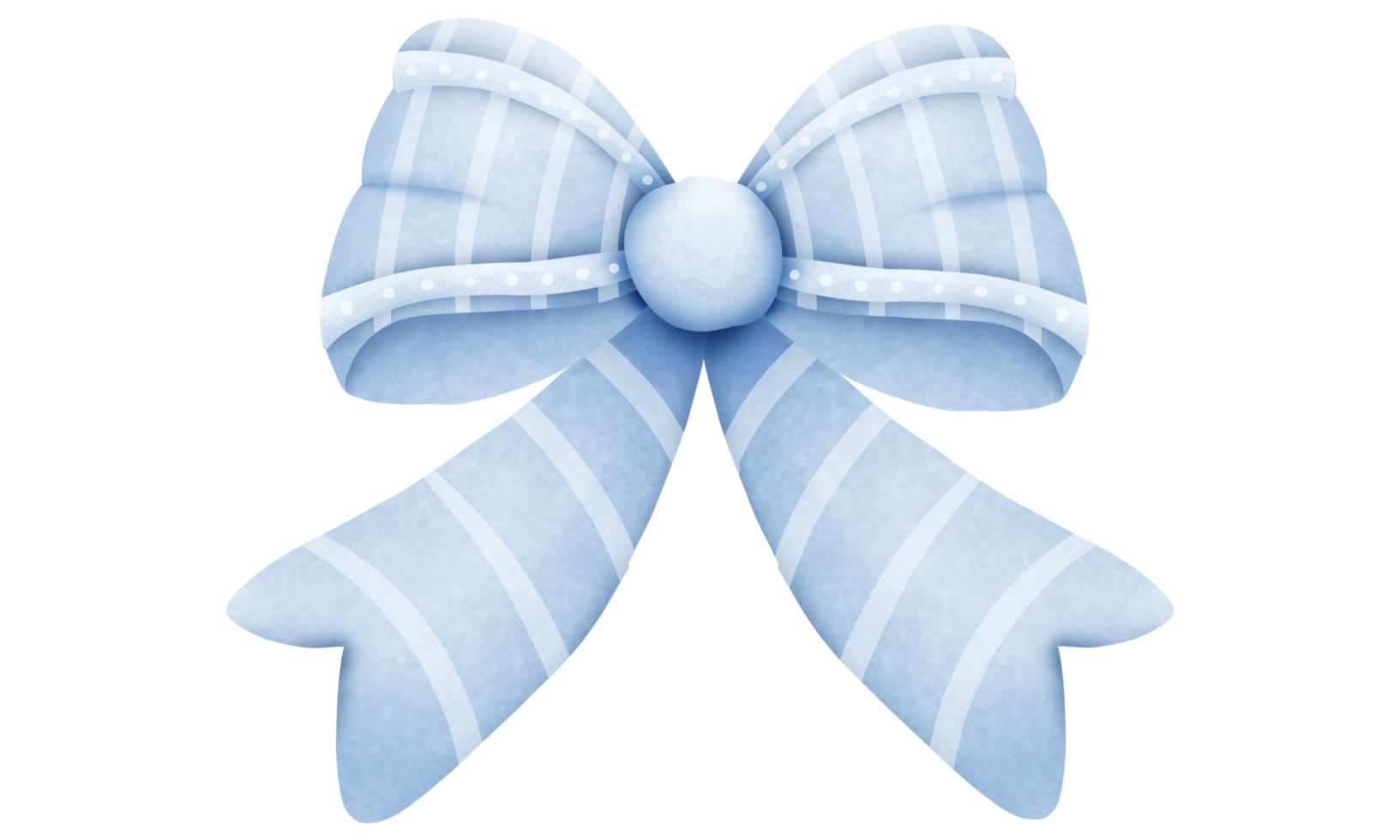Vintage bows and ribbons in blue color. png