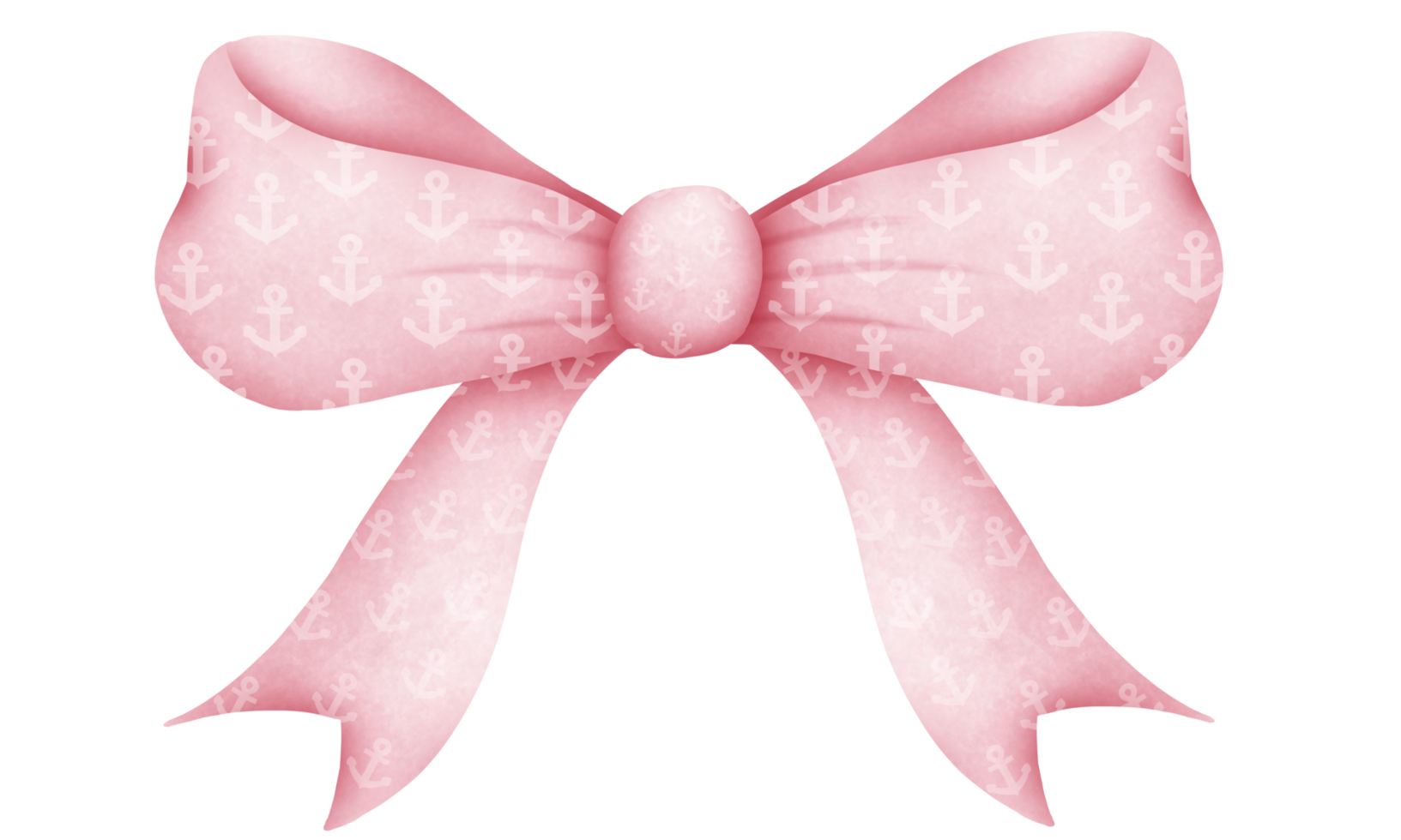 Vintage bows and ribbons in pink color. png