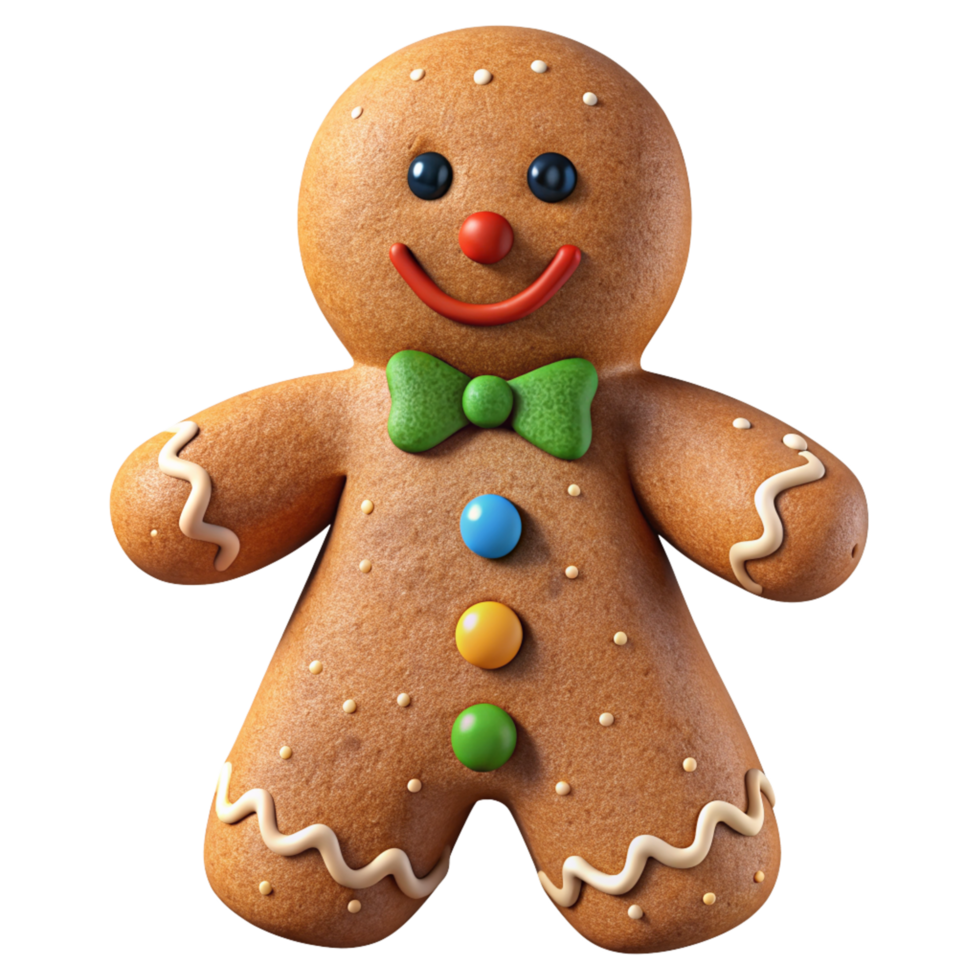 Gingerbread Man Character 3d Illustration png