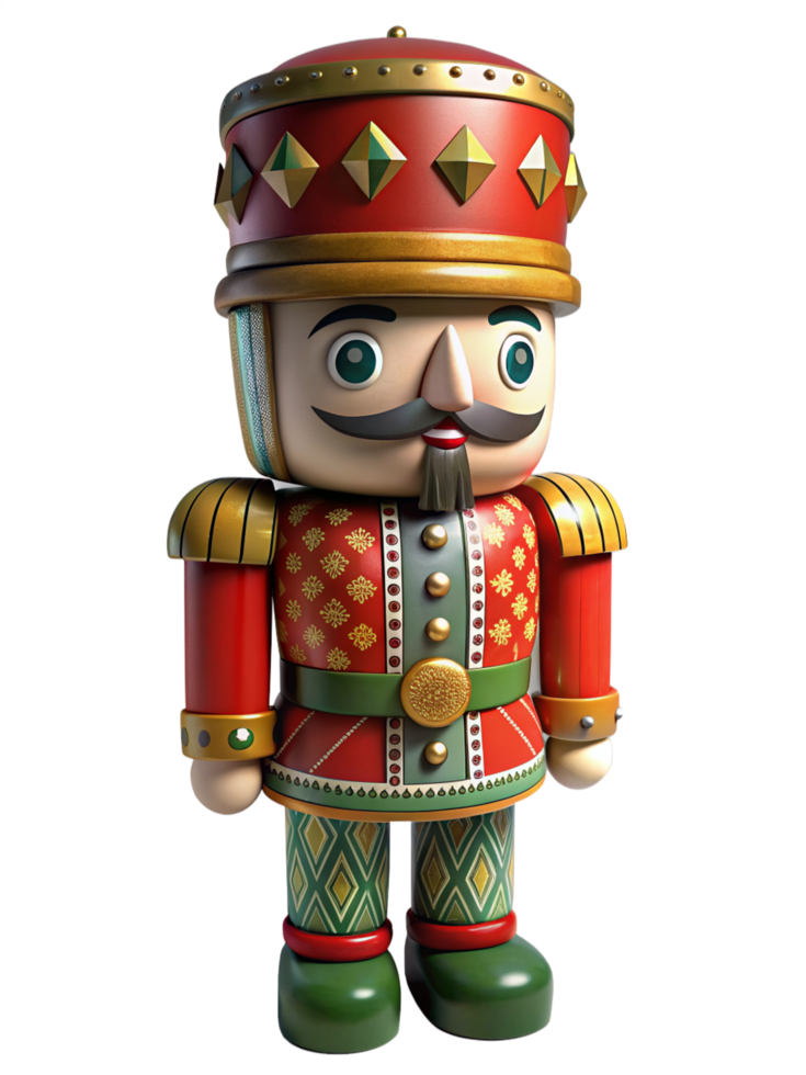 Christmas Nutcracker Toy 3d Render png