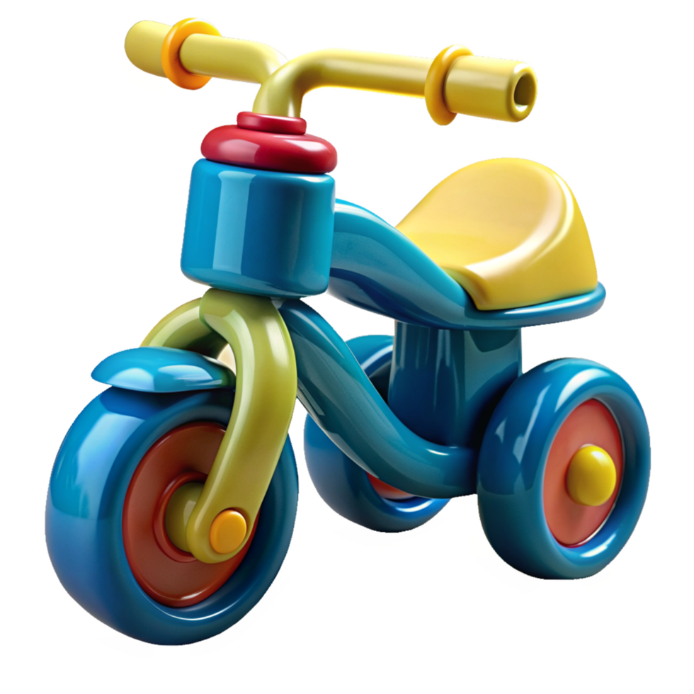 Tricycle Kids Toys 3D Object png