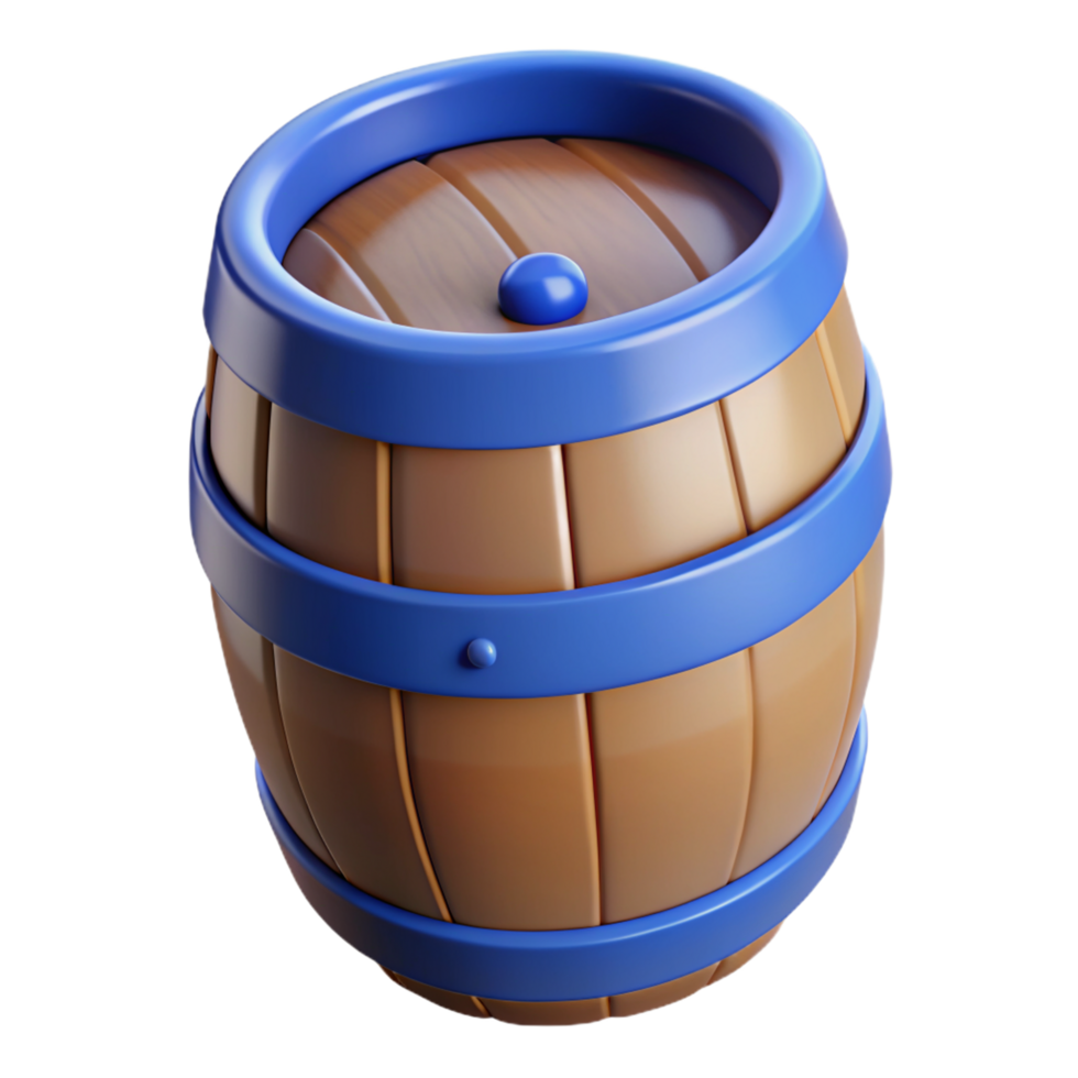 Barrel Storage 3d Render png