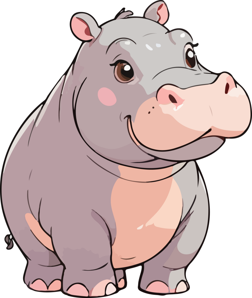 Hippopotamus Animal Cartoon Clip Art png