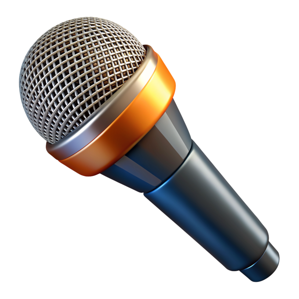 Microphone Object 3d Concept png