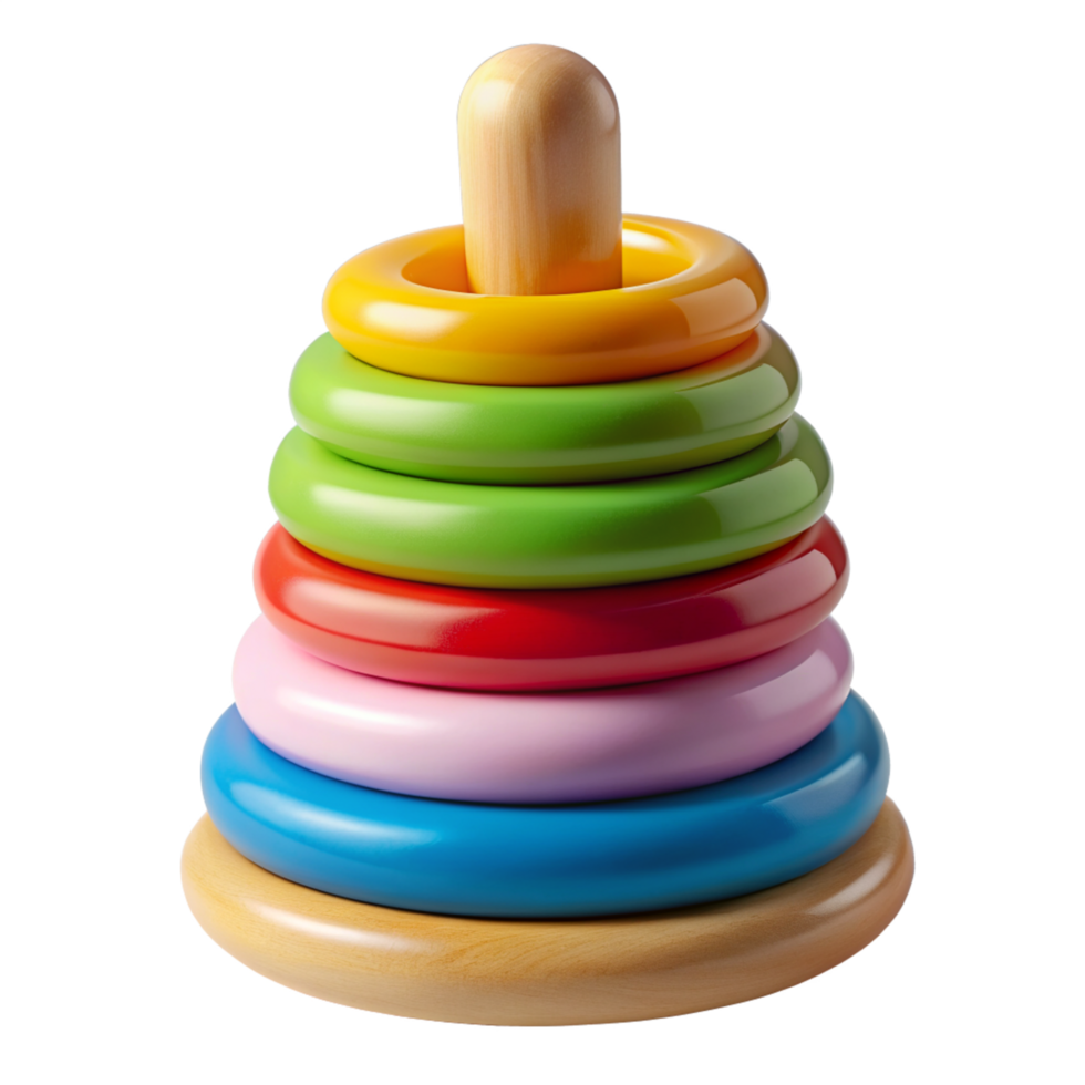 Stacking Rings Kids Toys 3d Render png