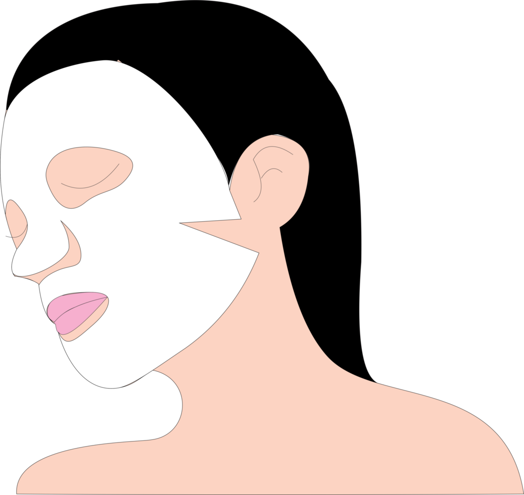 Facial mask sheet model png