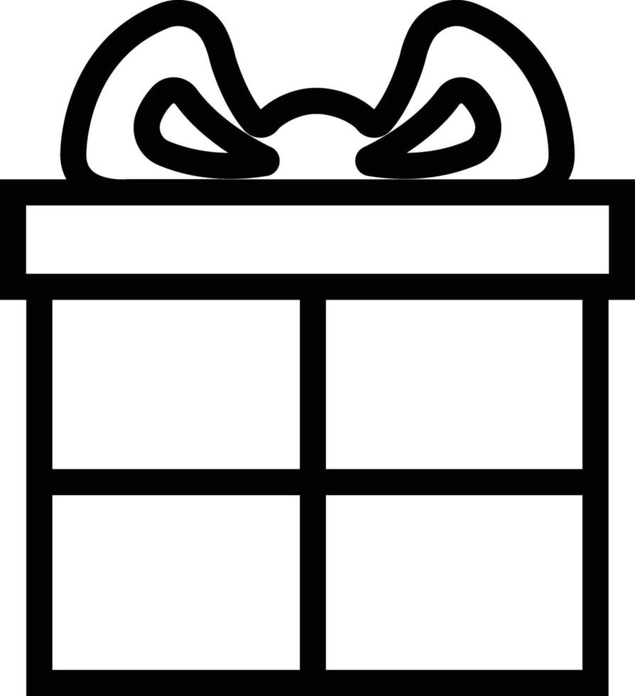 Present gift box icon in line. for apps or web universal kit icon site sticker label festive mystery wrapping birthday decorating Surprise gift scrapbooking isolated on vector