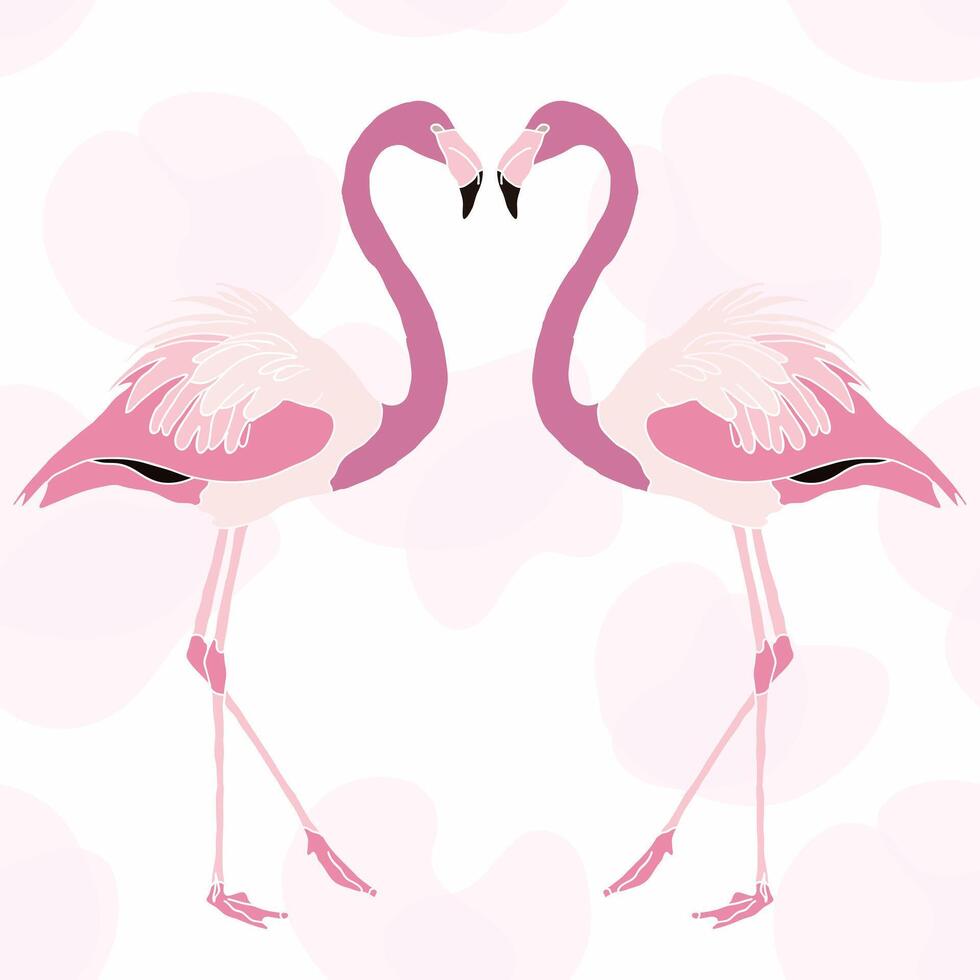 Light Pink Flamingo Illustration Design vector