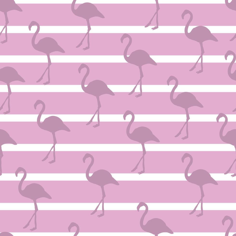 Pastel Flamingo Stripe Pattern Design vector