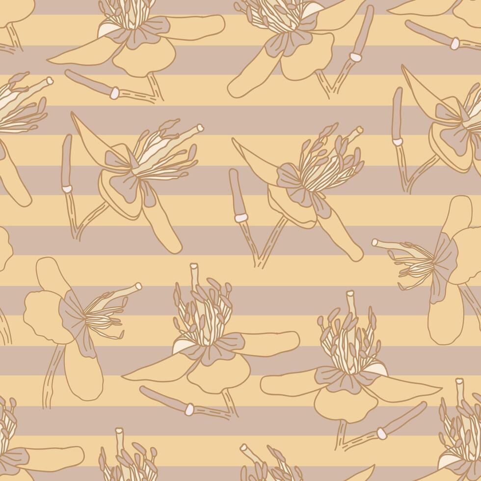Beige Floral Pattern Background vector
