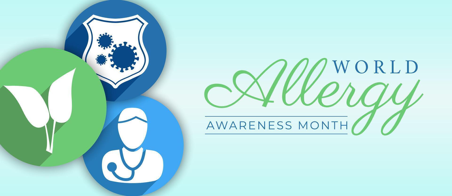 World Allergy Awareness Month Illustration Background Design vector