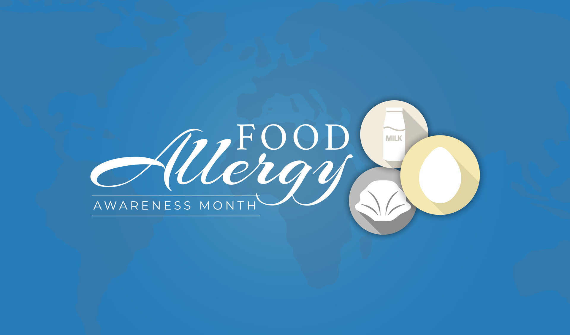Food Allergy Awareness Month Illustration Background with Milk, Egg and Shellfish Icons 45546900