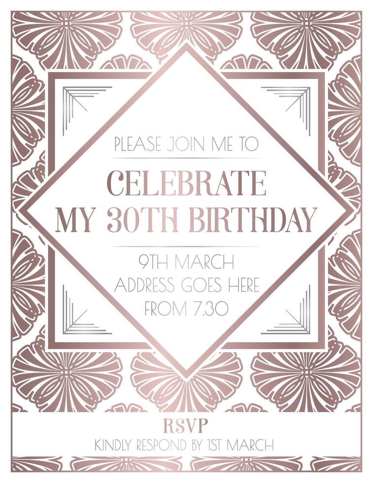Elegant Gatsby Art Deco Print Frame Design vector