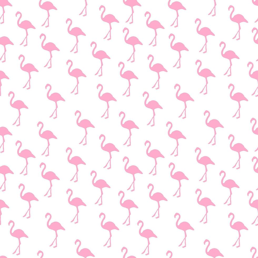 Pink Flamingo Seamless Pattern Background vector