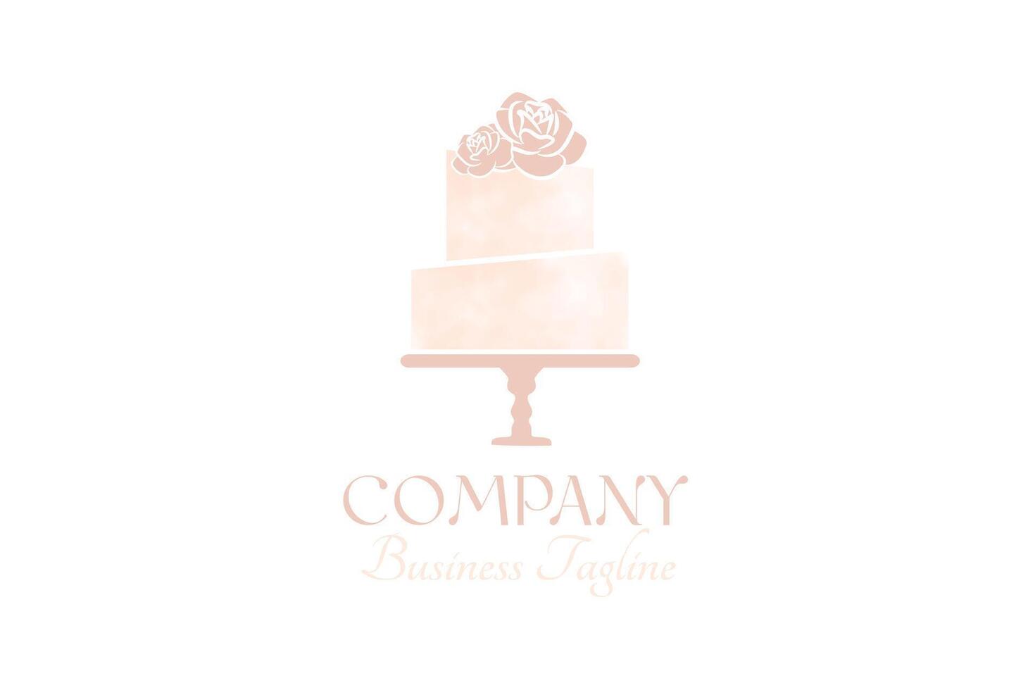 Light Cake Logo Design vector