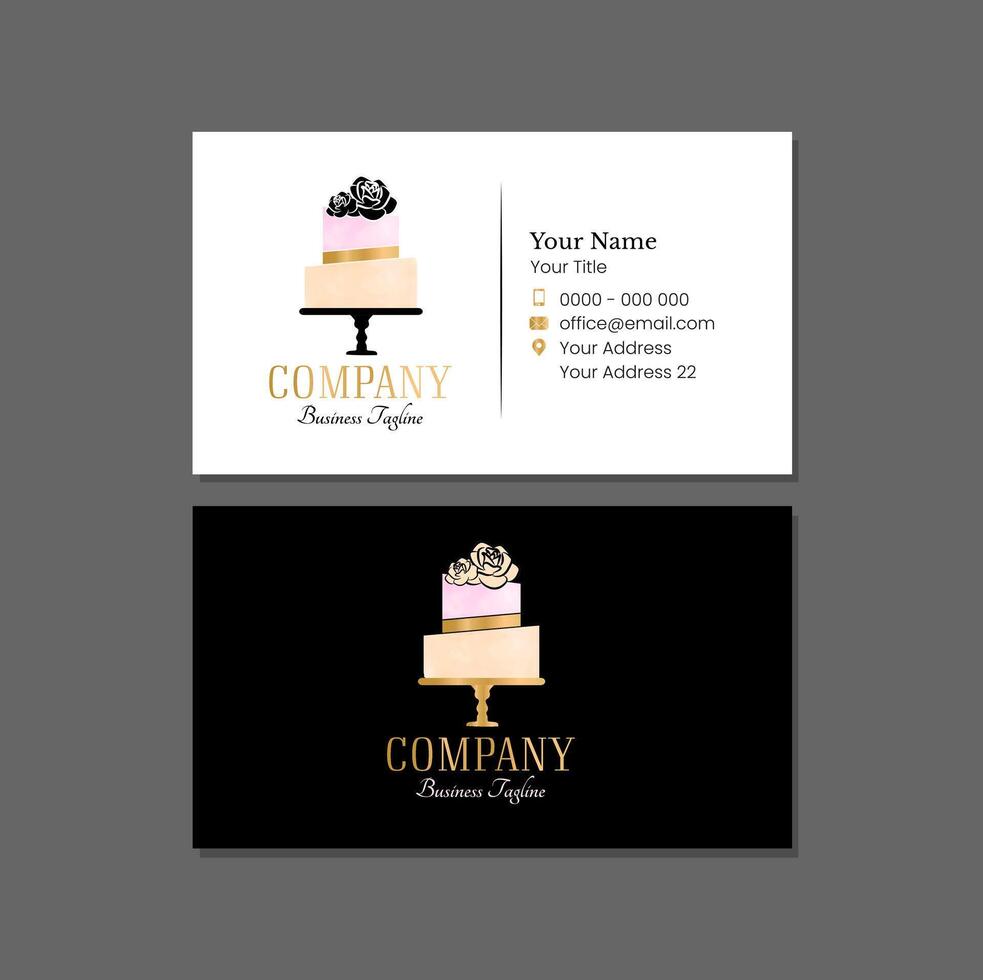 Elegant Cake Business Card Design vector