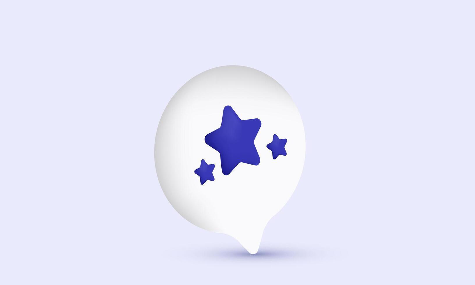 3d realistic icon review rating stars best excellent design vector