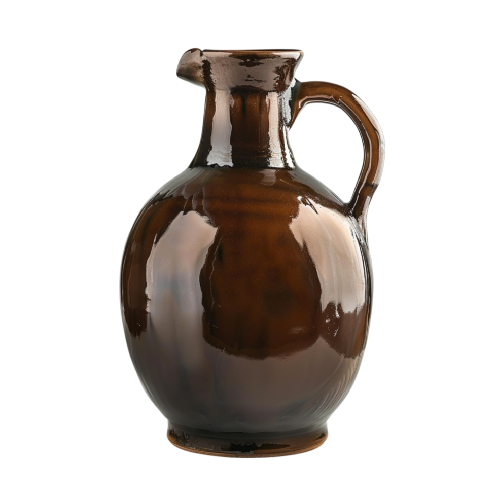 Classic clay pitcher black jug png