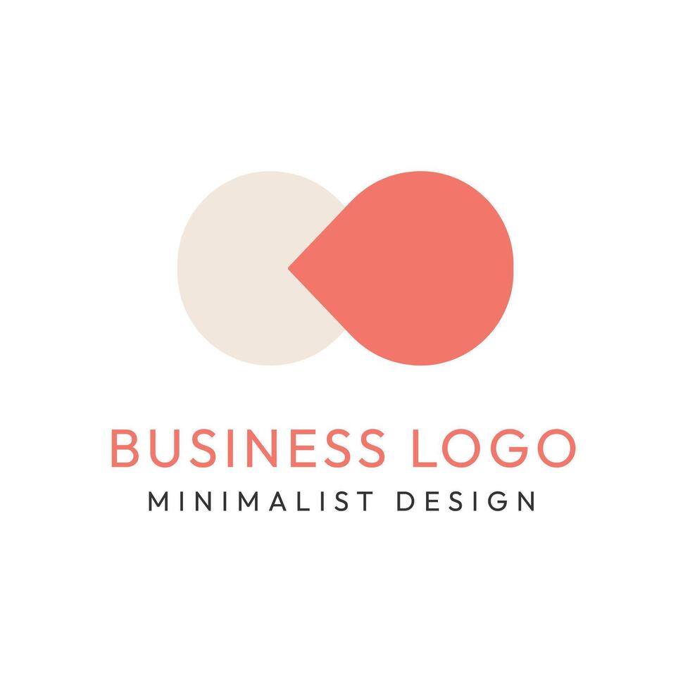 Minimalist Business Logo Design in soft summer colors with typography vector