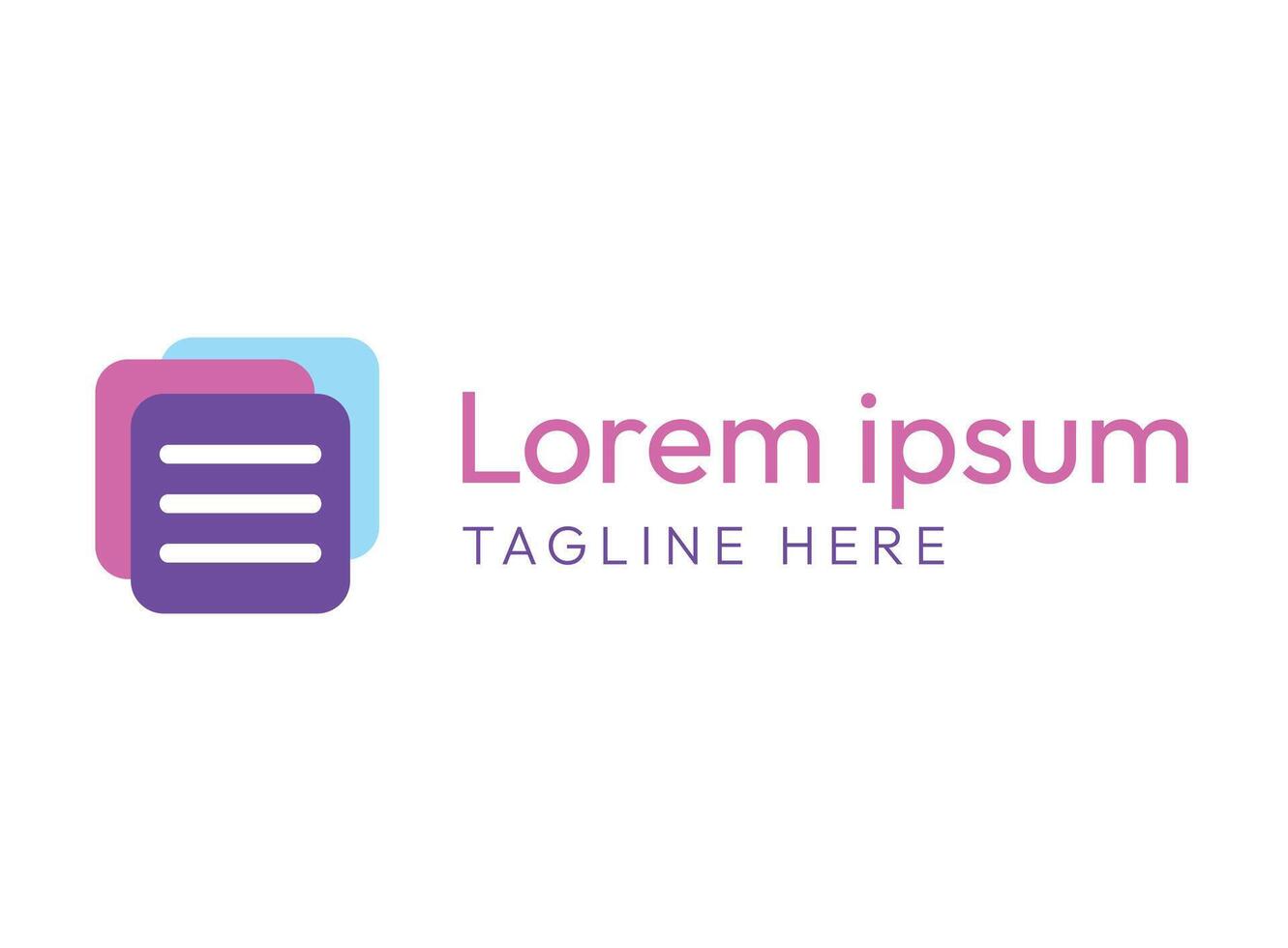 Logo design of notes in professional color with replaceable typography on the side, eps. Modern notes logo shape design in minimalist style vector